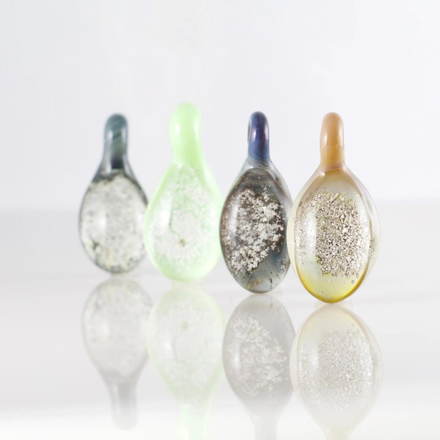 Pet Ash Glass Teardrop Pendant