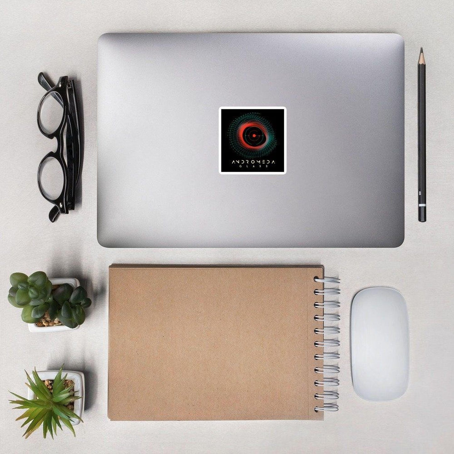 Andromeda Glass Logo Sticker