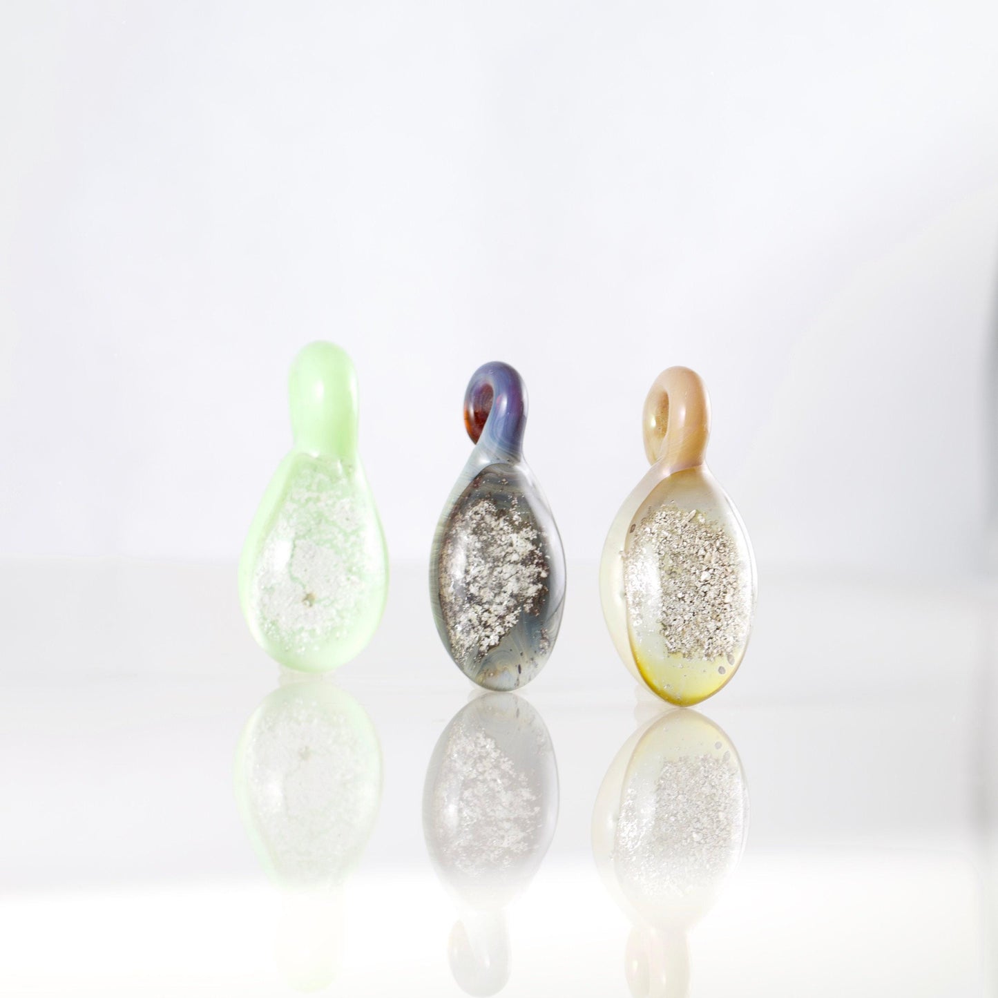 Pet Ash Glass Teardrop Pendant