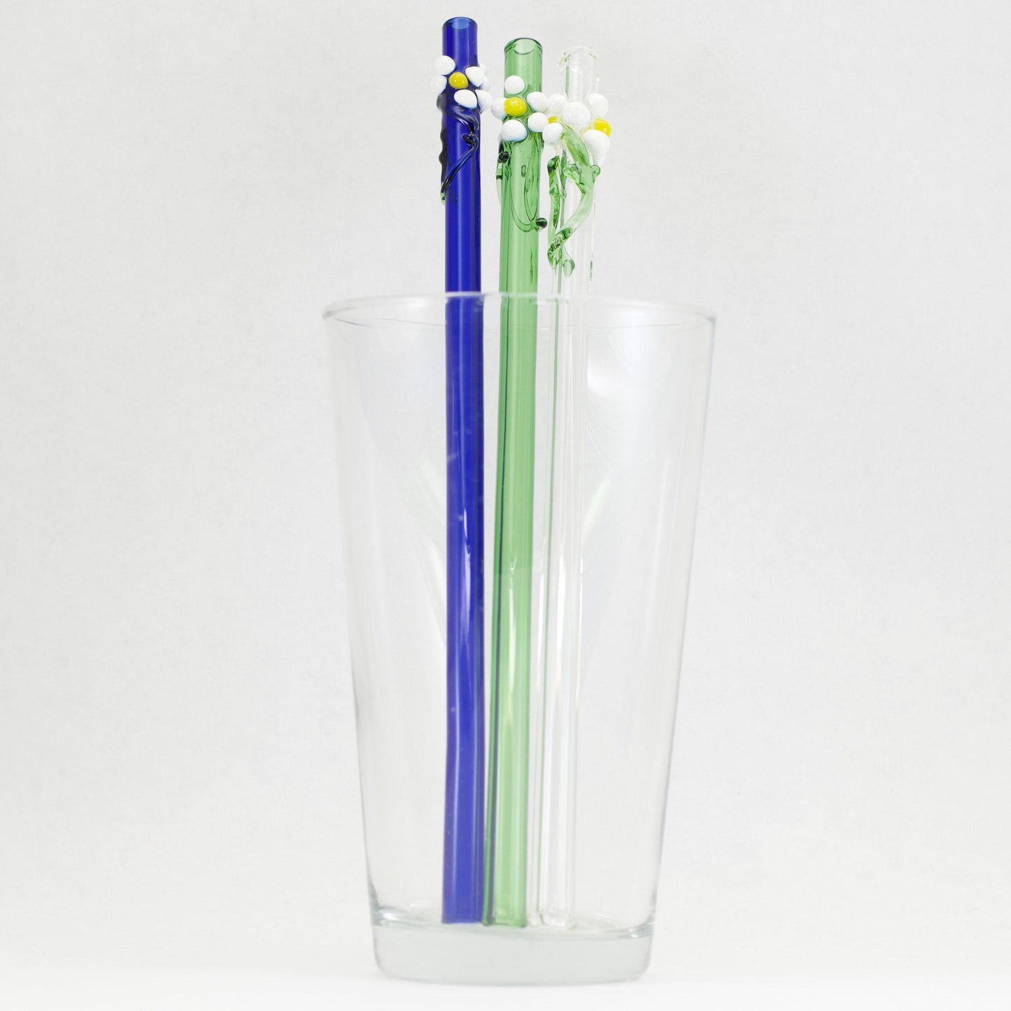 Daisy Flower Glass Straw