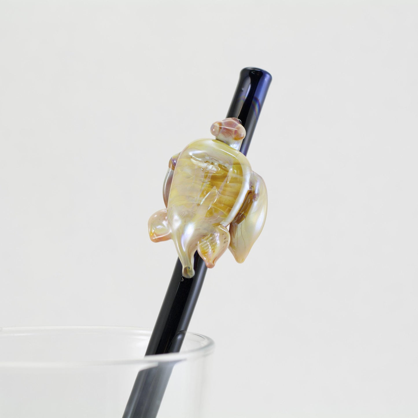 Turtle Glass Straw