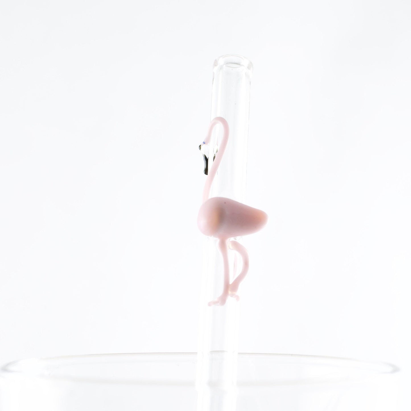 Flamingo Glass Straw