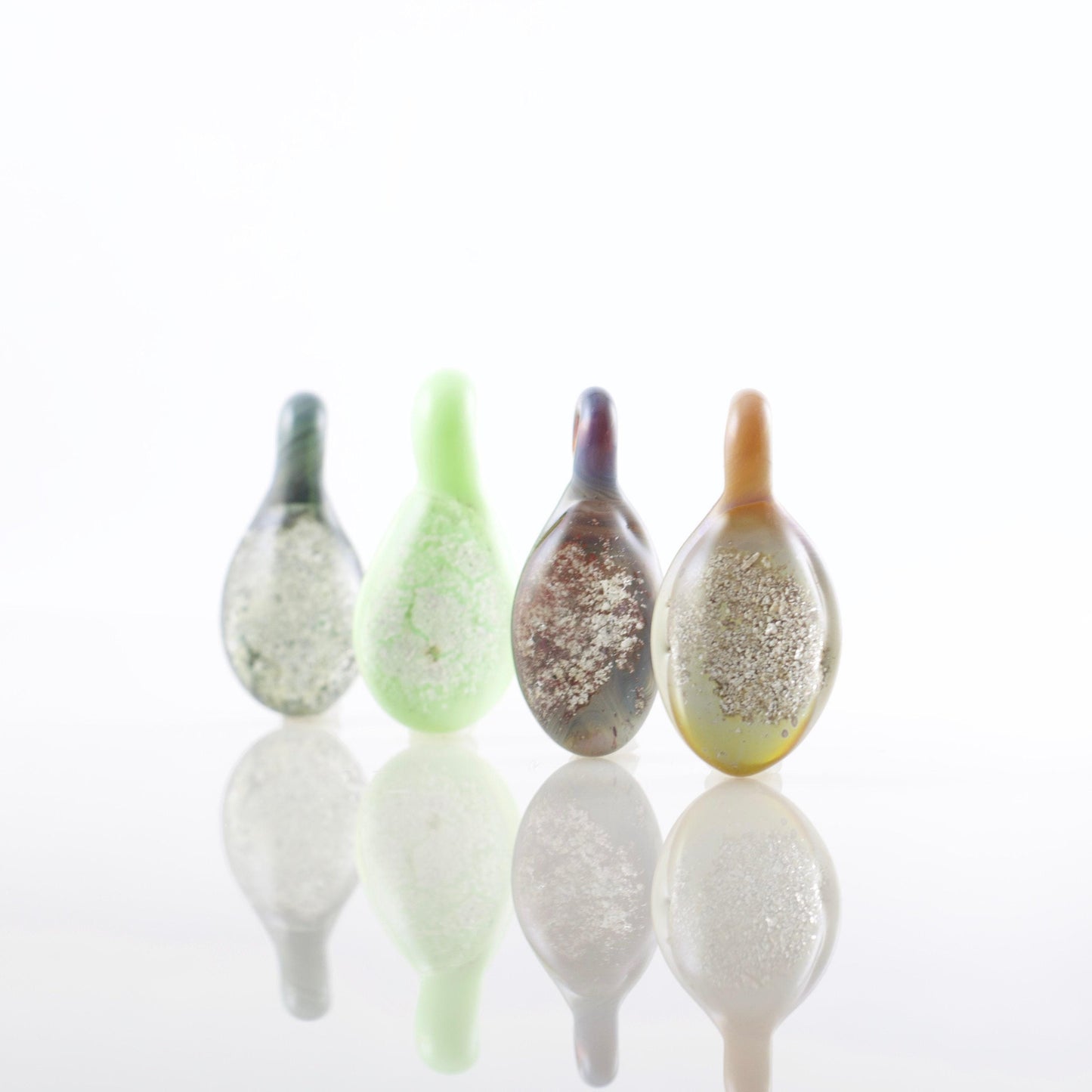 Pet Ash Glass Teardrop Pendant