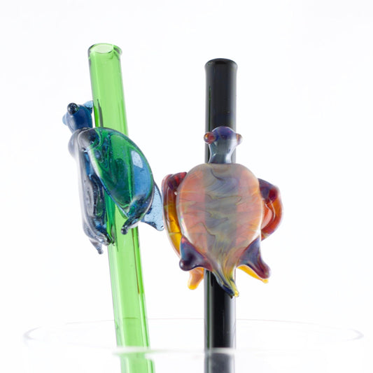 Turtle Glass Straw