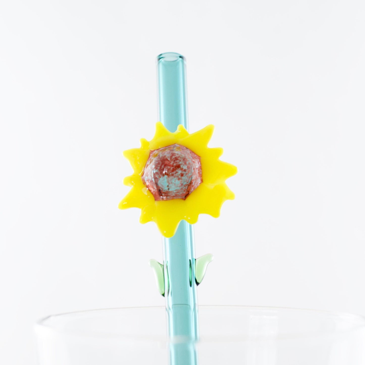 Sunflower Glass Straw