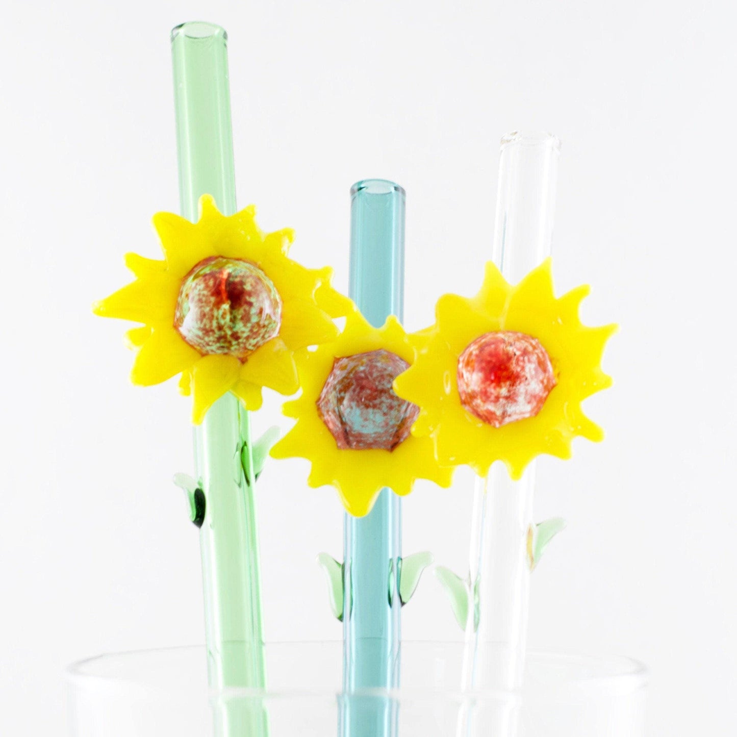 Sunflower Glass Straw