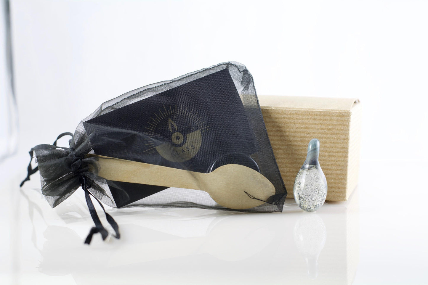 Pet Ash Glass Teardrop Pendant