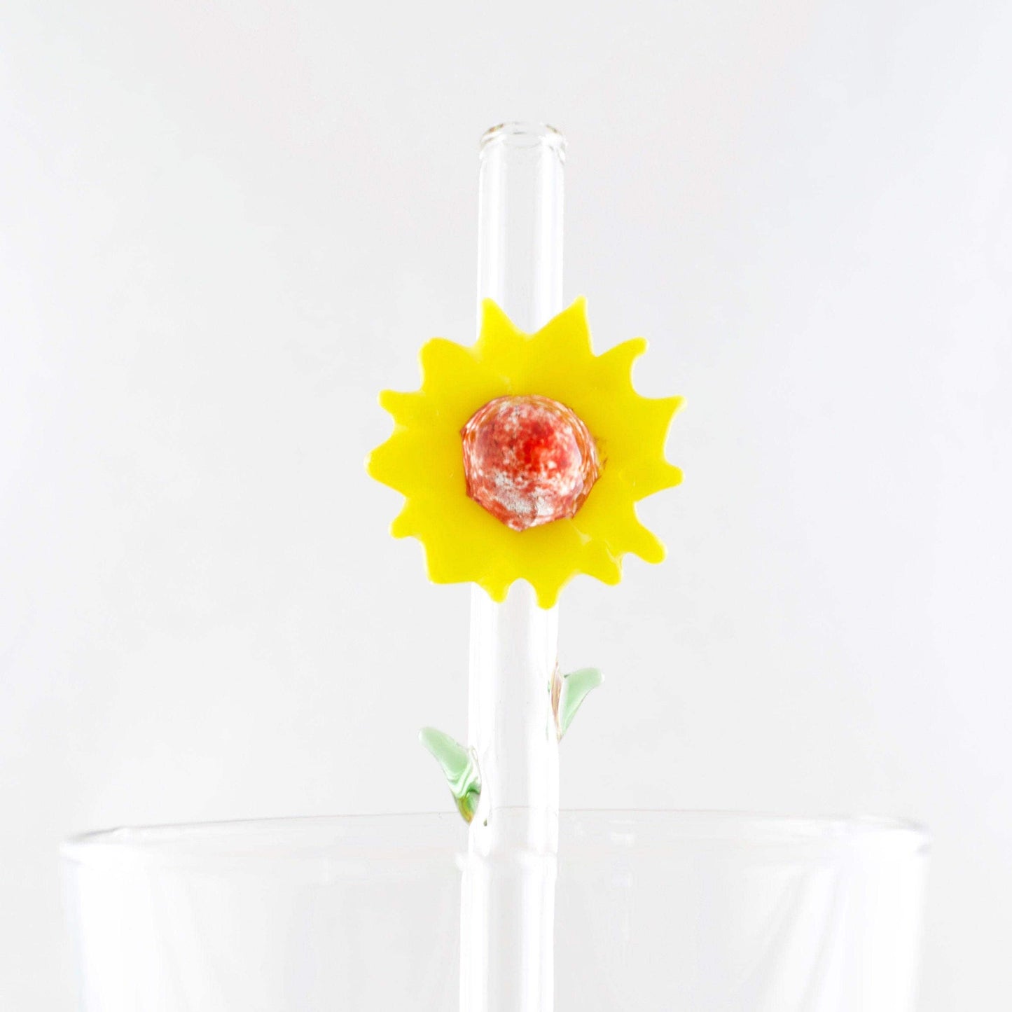 Sunflower Glass Straw