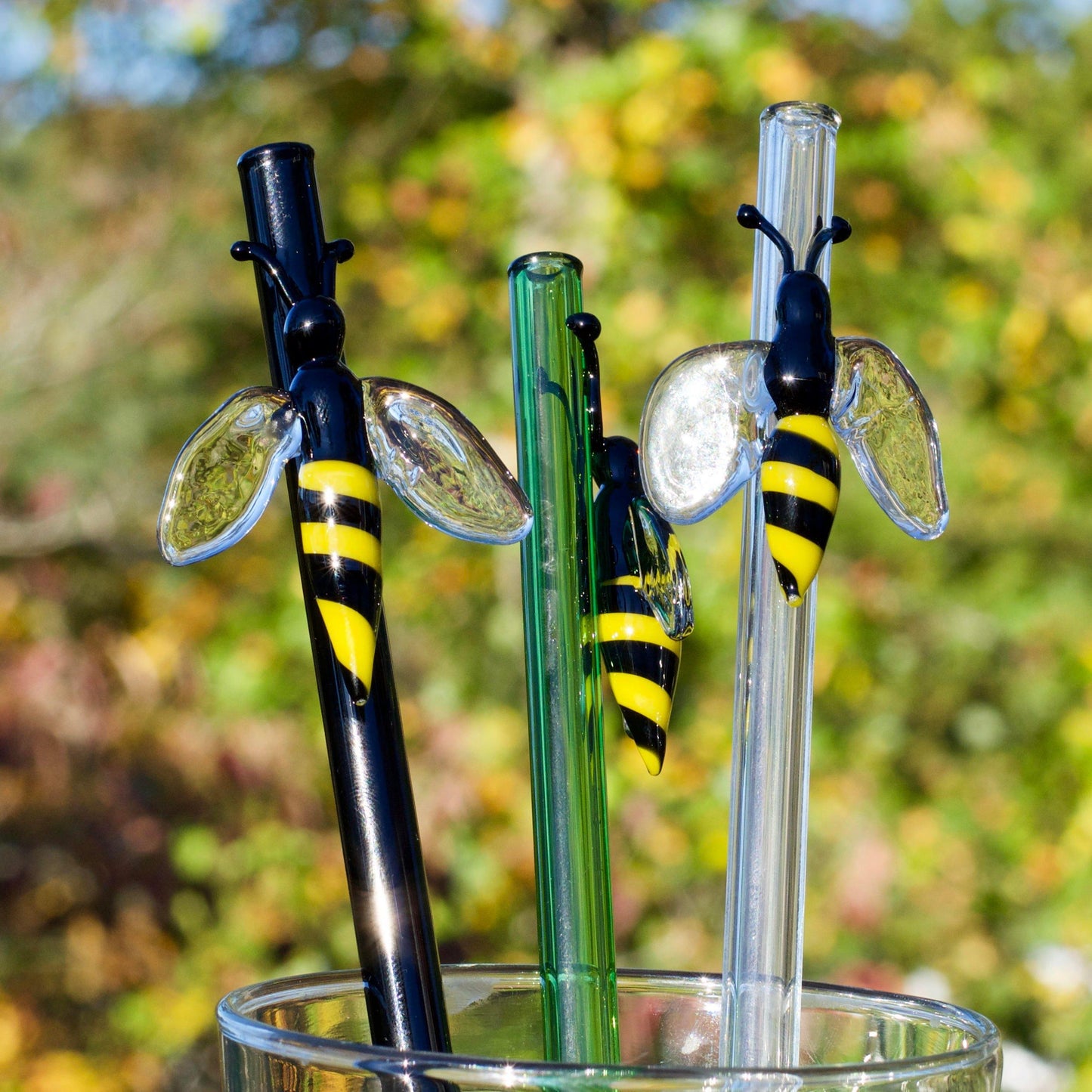 Bee Glass Straw