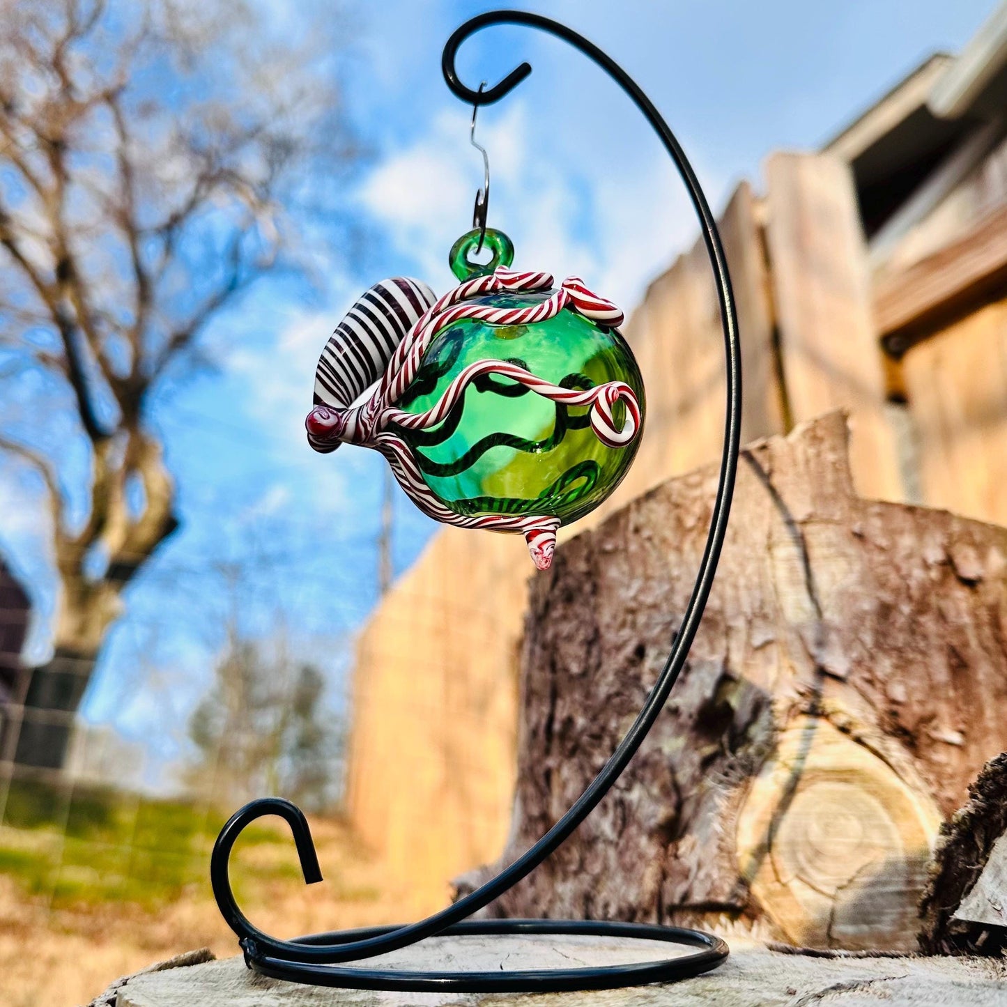 Octopus Glass Globe Ornament
