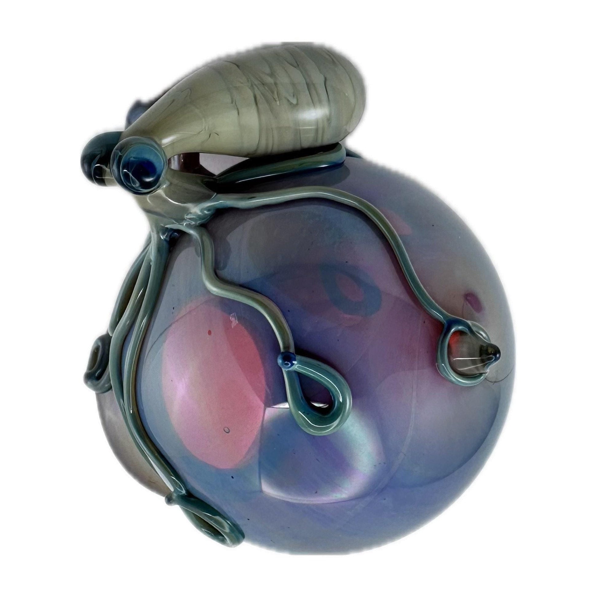 blown glass terrarium with octopus