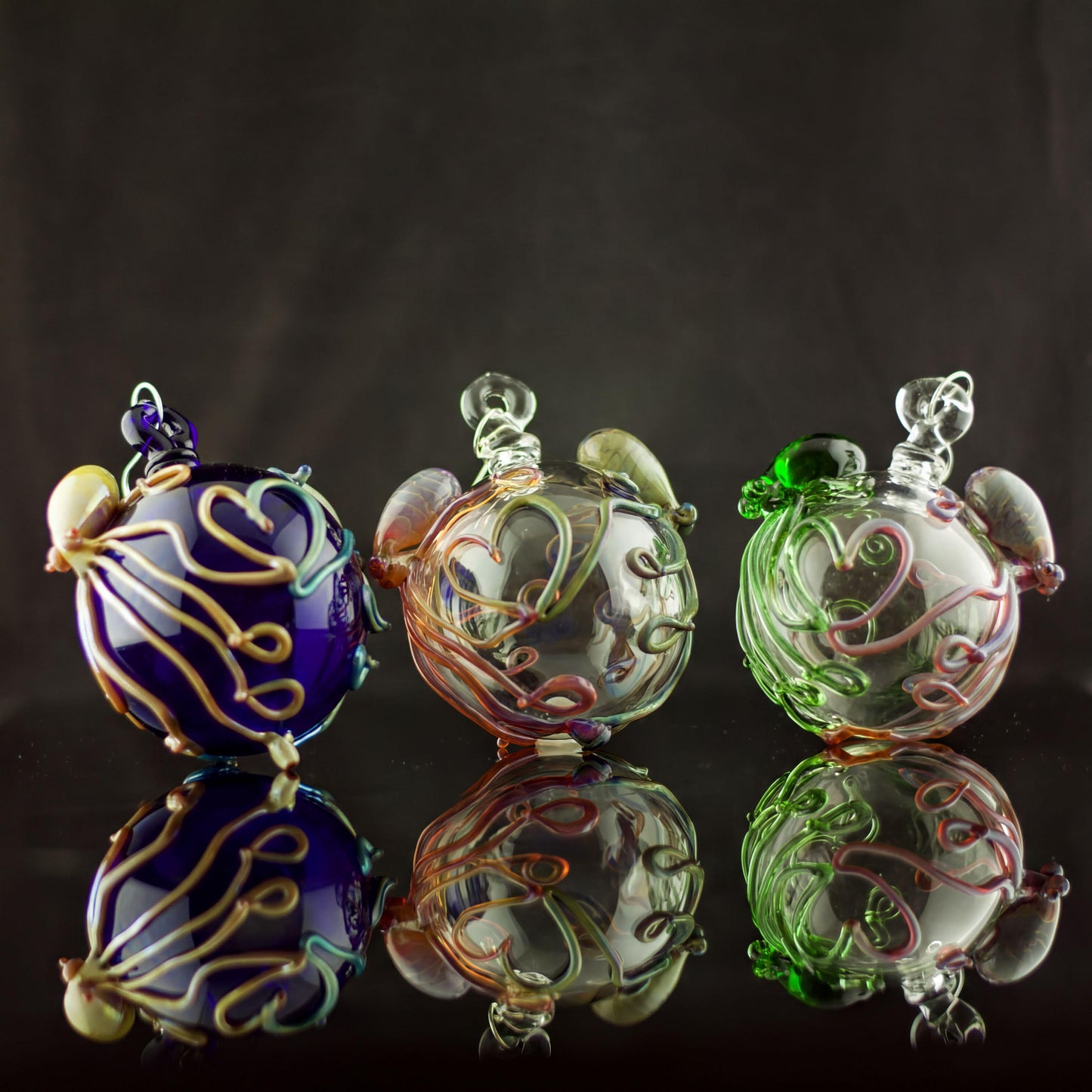 Octopi My Heart Glass Ornament
