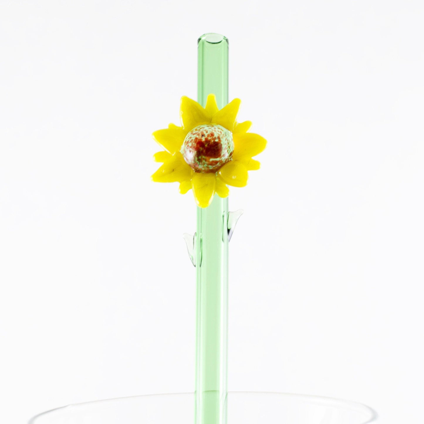 Sunflower Glass Straw