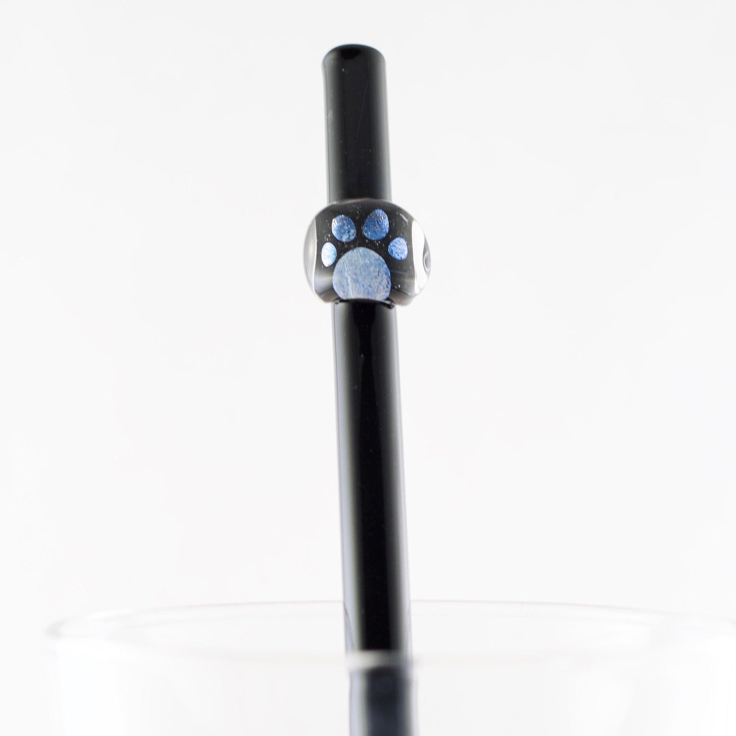 Paw Print Glass Straw