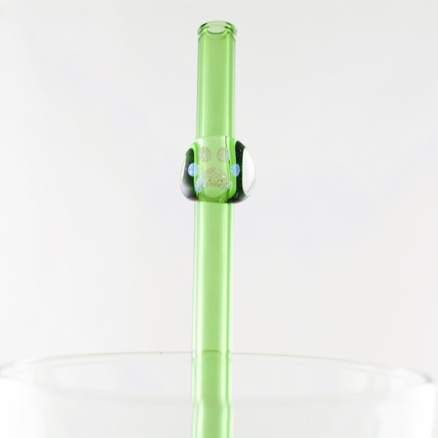 Paw Print Glass Straw