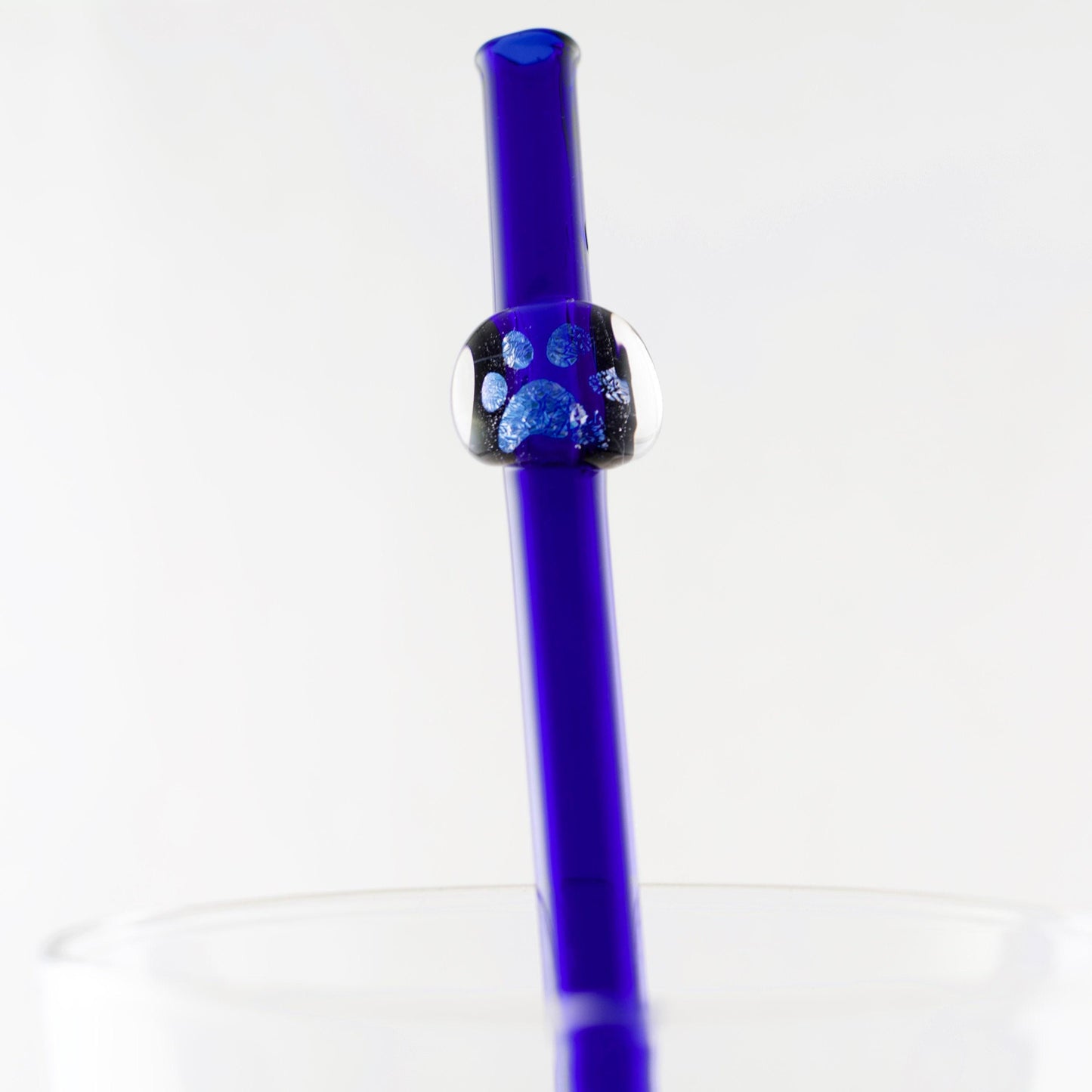 Paw Print Glass Straw