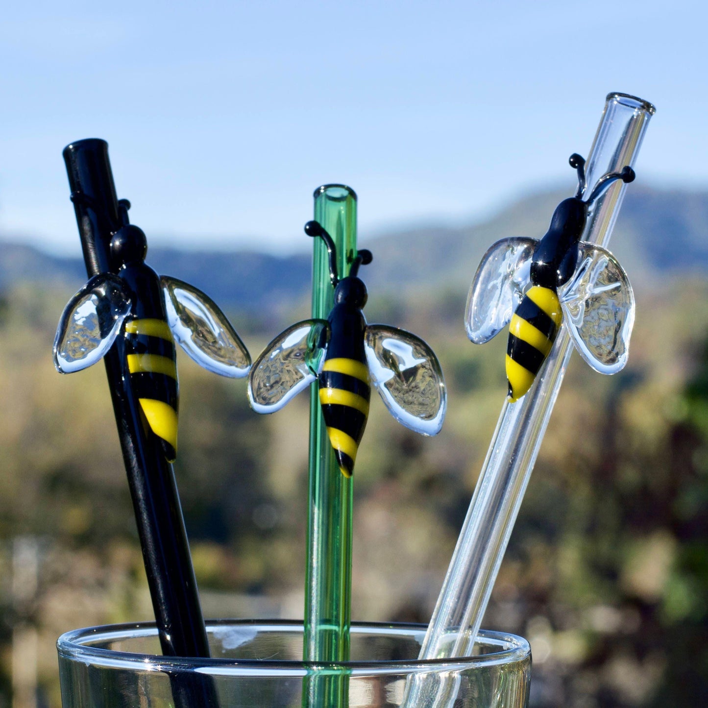 Bee Glass Straw