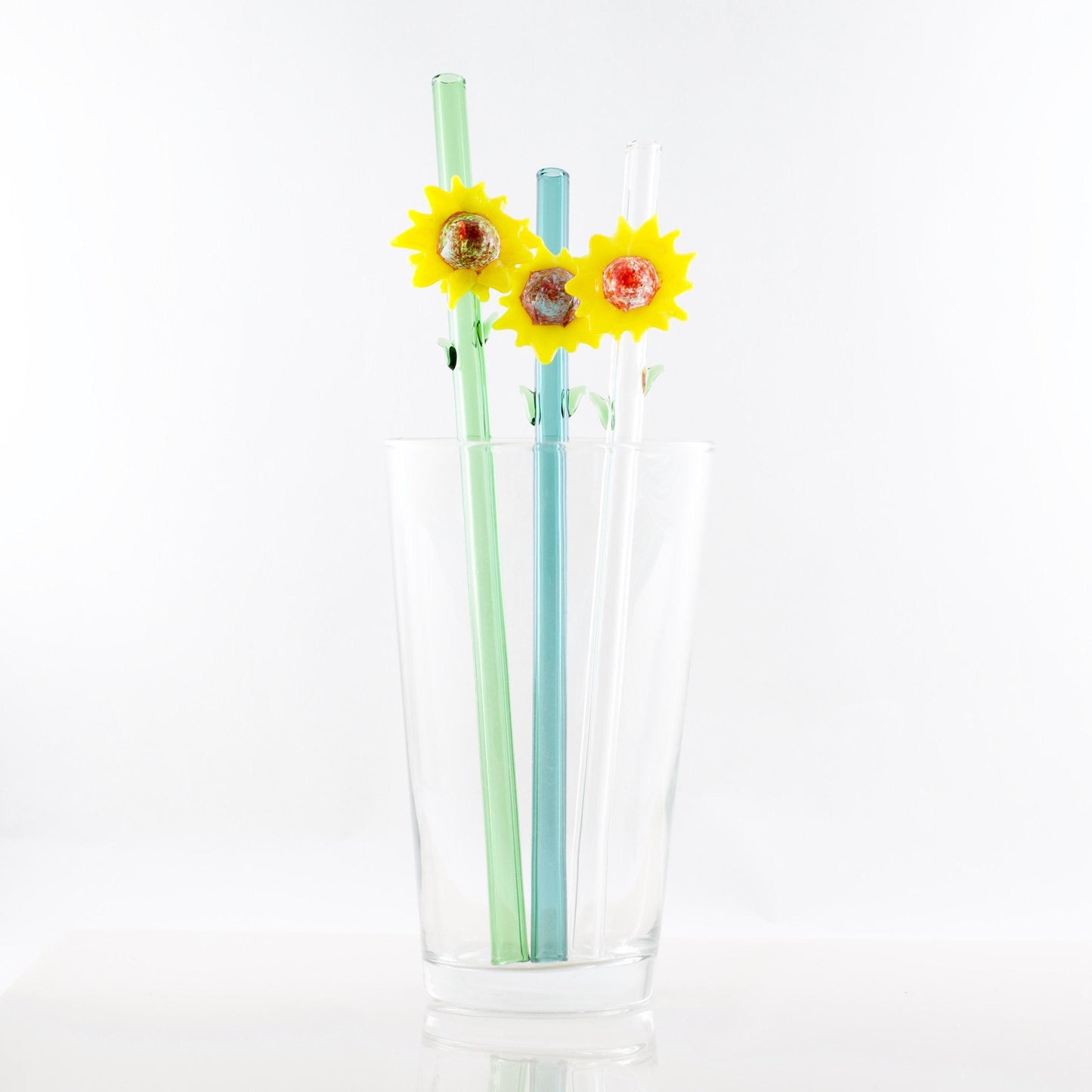 Sunflower Glass Straw