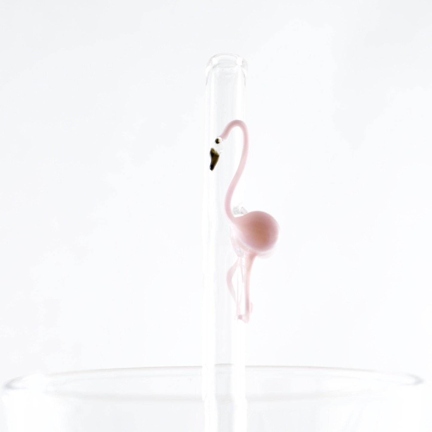 Flamingo Glass Straw
