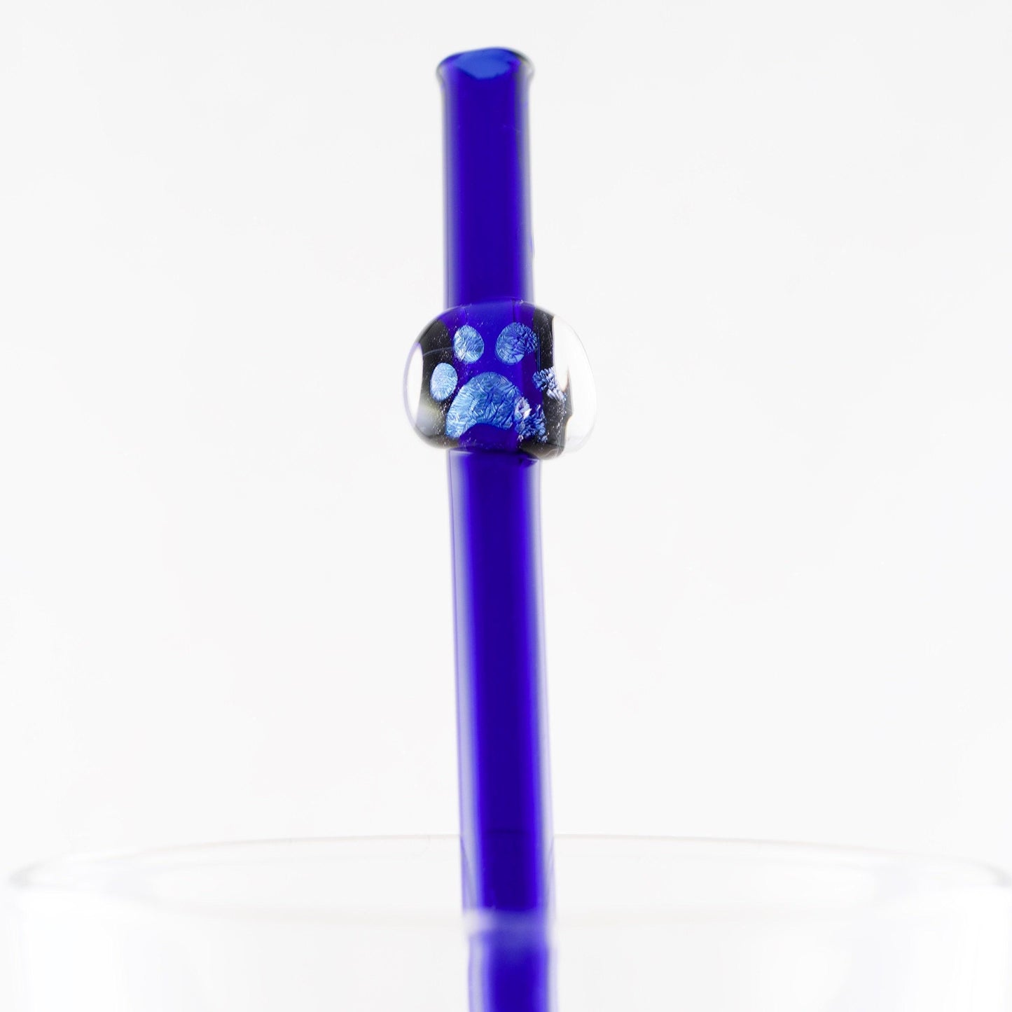 Paw Print Glass Straw