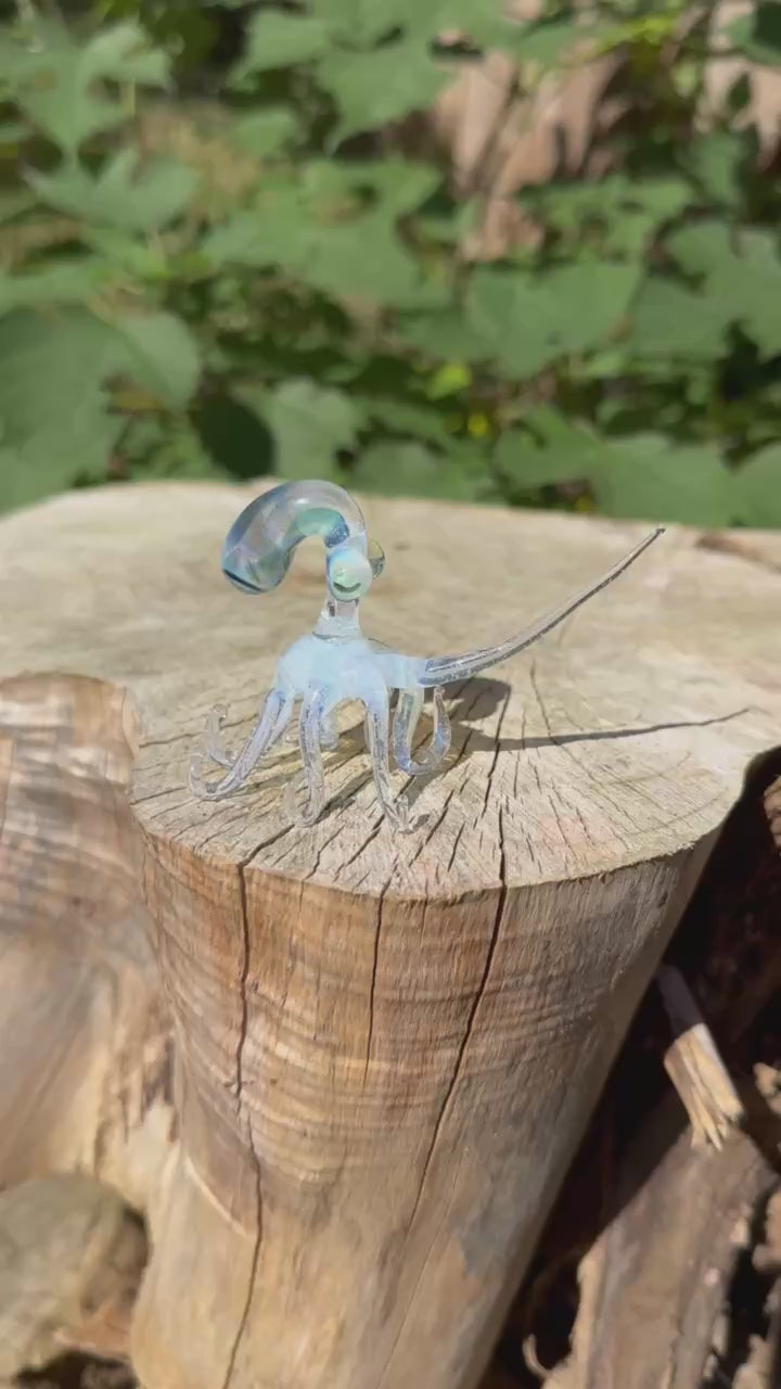 Secret white glass octopus figurine